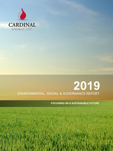 Vorschaubild Cardinal Energy ESG-Bericht 2019