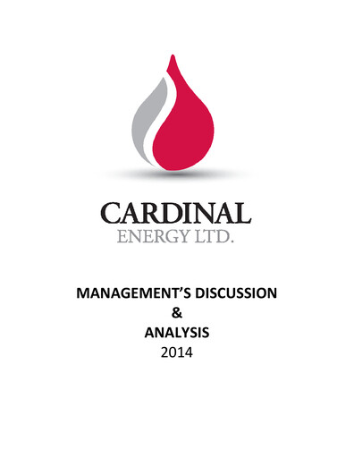 Vorschaubild Cardinal Energy Finanzbericht 2014