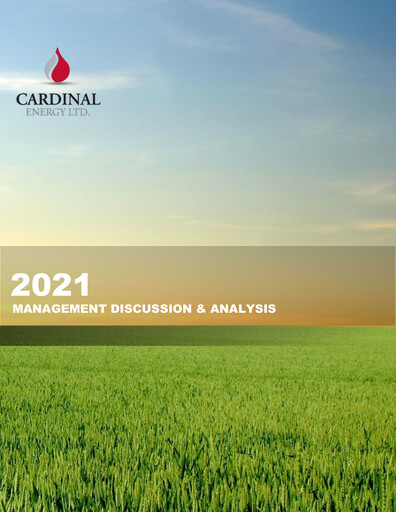 Vorschaubild Cardinal Energy Finanzbericht 2021