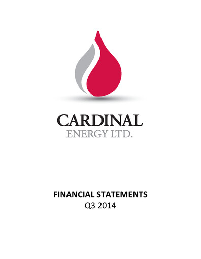 Vorschaubild Cardinal Energy Quartalsbericht 2014-q3