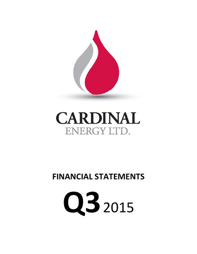 Vorschaubild Cardinal Energy Quartalsbericht 2015-q3