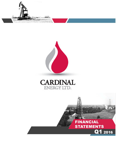 Vorschaubild Cardinal Energy Quartalsbericht 2016-q1