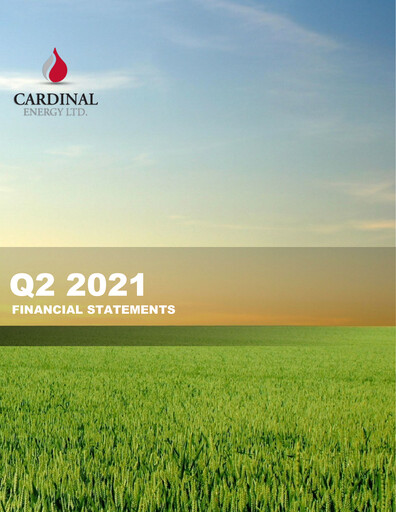 Vorschaubild Cardinal Energy Quartalsbericht 2021-q2