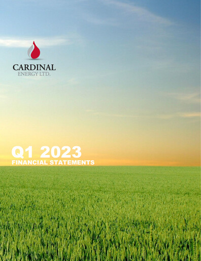 Vorschaubild Cardinal Energy Quartalsbericht 2023-q1