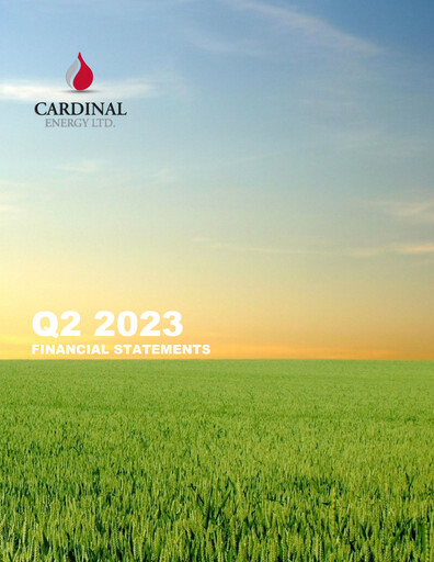 Vorschaubild Cardinal Energy Quartalsbericht 2023-q2