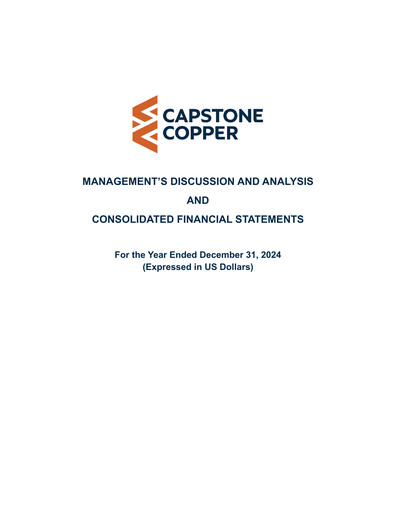 Thumbnail Capstone Copper Financial Statement 2024