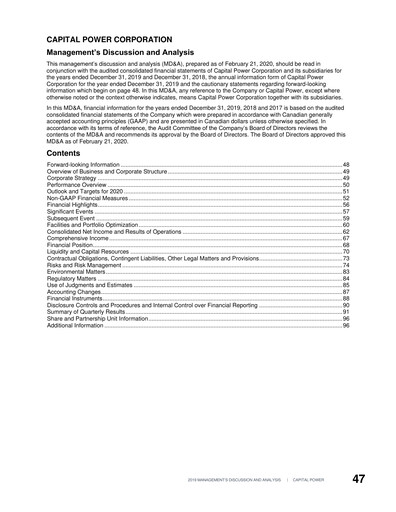 Thumbnail Capital Power Financial Statement 2019