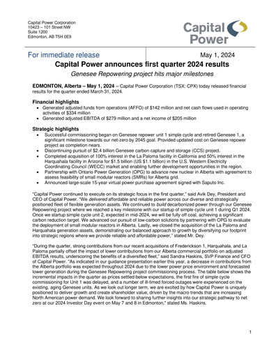 Thumbnail Capital Power Quarterly Report 2024-q1