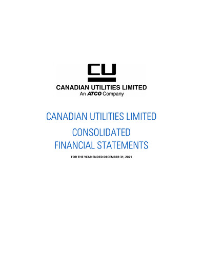 Thumbnail Canadian Utilities
 Financial Statement 2021