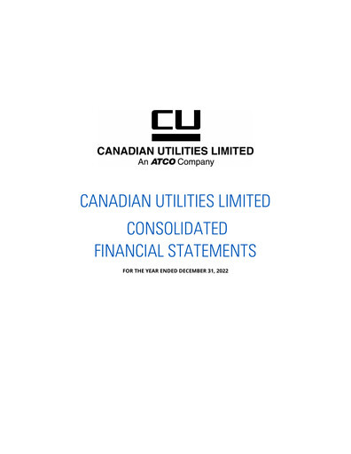 Thumbnail Canadian Utilities
 Financial Statement 2022