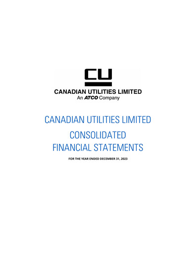 Thumbnail Canadian Utilities
 Financial Statement 2023
