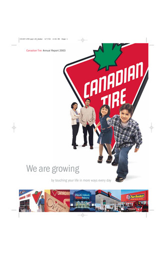 Thumbnail Canadian Tire Annual Report 2003