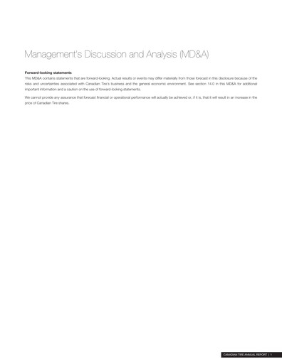 Thumbnail Canadian Tire Financial Statement 2012