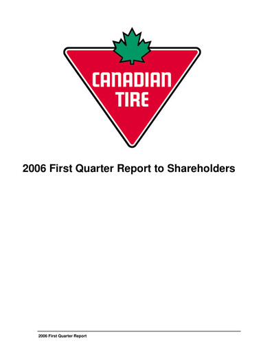 Thumbnail Canadian Tire Quarterly Report 2006-q1