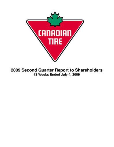 Thumbnail Canadian Tire Quarterly Report 2009-q2
