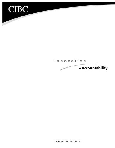 Thumbnail CIBC Annual Report 2001