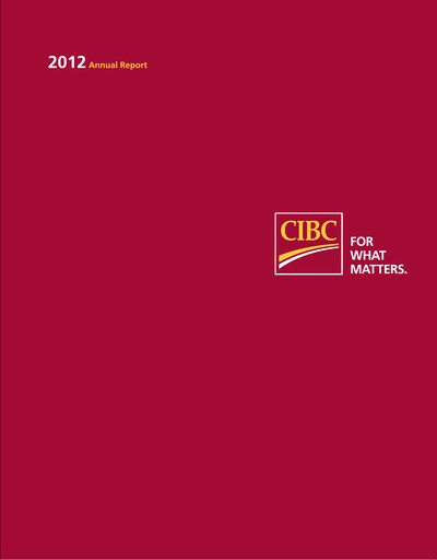 Thumbnail CIBC Annual Report 2012