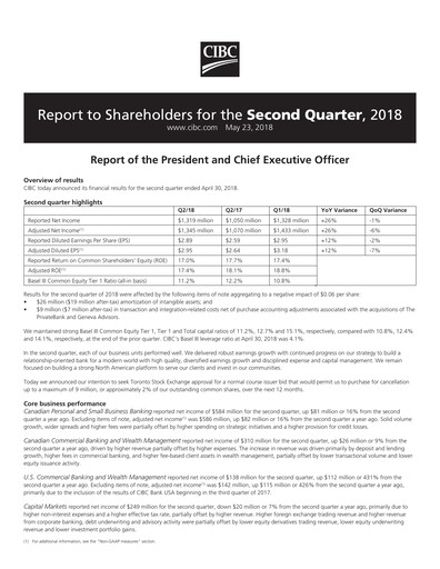 Vorschaubild CIBC (Canadian Imperial Bank of Commerce) Quartalsbericht 2018-q2