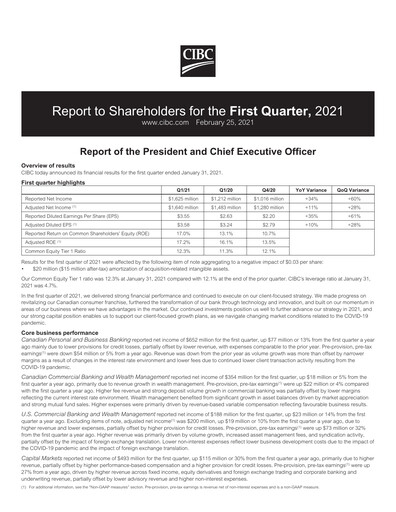 Vorschaubild CIBC (Canadian Imperial Bank of Commerce) Quartalsbericht 2021-q1