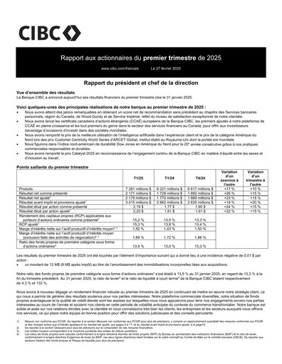 Vorschaubild CIBC (Canadian Imperial Bank of Commerce) Quartalsbericht 2025-q1
