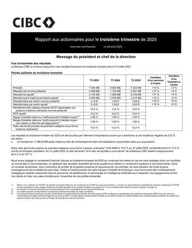 Vorschaubild CIBC (Canadian Imperial Bank of Commerce) Quartalsbericht 2025-q3