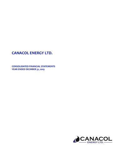 Thumbnail Canacol Energy Financial Statement 2019
