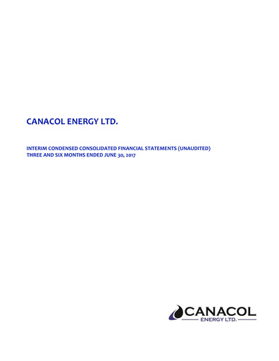 Thumbnail Canacol Energy Quarterly Report 2017-q2