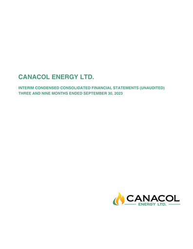 Thumbnail Canacol Energy Quarterly Report 2023-q3