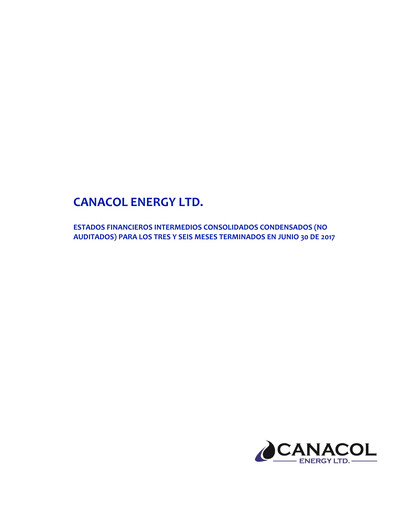 Thumbnail Canacol Energy Quarterly Report 2017-q2