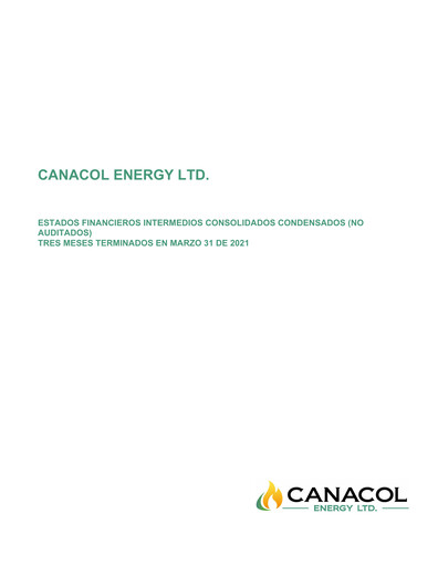 Thumbnail Canacol Energy Quarterly Report 2021-q1