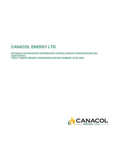 Thumbnail Canacol Energy Quarterly Report 2024-q3