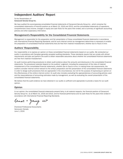 Thumbnail Canaccord Genuity Group Financial Statement 2016