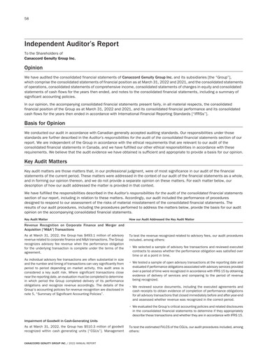 Thumbnail Canaccord Genuity Group Financial Statement 2022