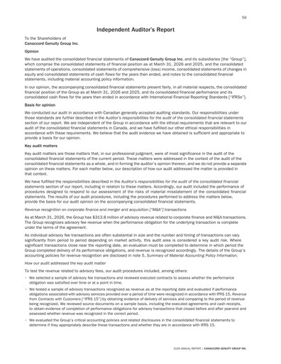 Miniature Canaccord Genuity Group Bilan financier 2026