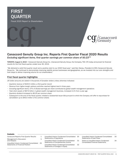 Thumbnail Canaccord Genuity Group Quarterly Report 2020-q1