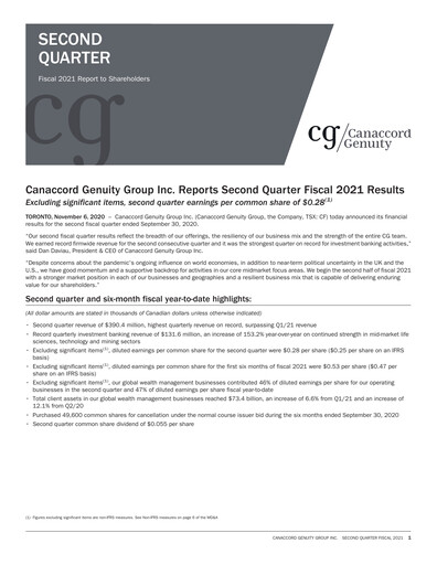Thumbnail Canaccord Genuity Group Quarterly Report 2021-q2