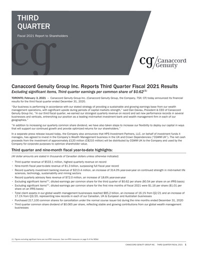 Thumbnail Canaccord Genuity Group Quarterly Report 2021-q3