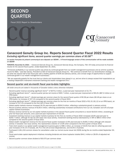 Thumbnail Canaccord Genuity Group Quarterly Report 2022-q2