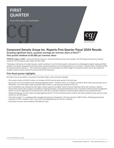 Thumbnail Canaccord Genuity Group Quarterly Report 2024-q1