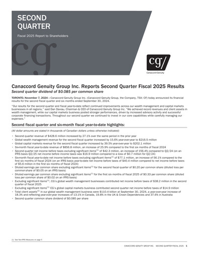 Thumbnail Canaccord Genuity Group Quarterly Report 2025-q2