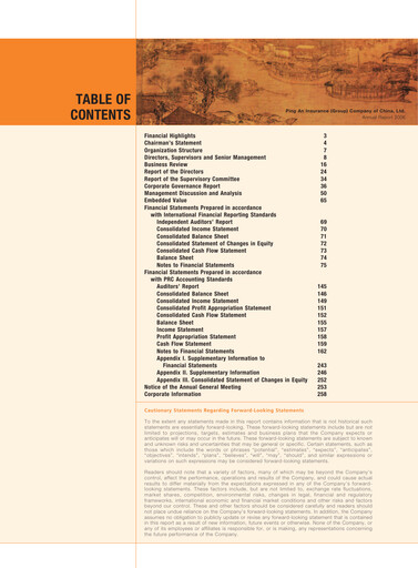 Thumbnail Ping An Insurance Annual Report 2006