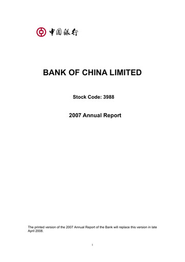 Thumbnail Bank of China Annual Report 2007