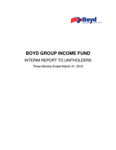 Thumbnail Boyd Group Quarterly Report 2012-q1