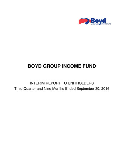 Thumbnail Boyd Group Quarterly Report 2016-q3