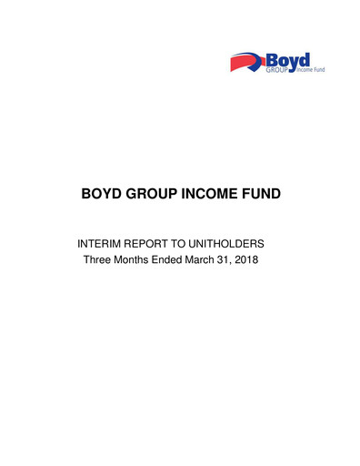 Thumbnail Boyd Group Quarterly Report 2018-q1