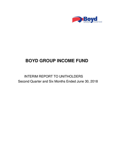 Thumbnail Boyd Group Quarterly Report 2018-q2