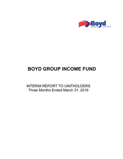 Thumbnail Boyd Group Quarterly Report 2019-q1