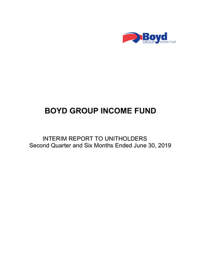 Thumbnail Boyd Group Quarterly Report 2019-q2