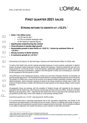 Thumbnail L'Oréal Quarterly Report 2021-q1