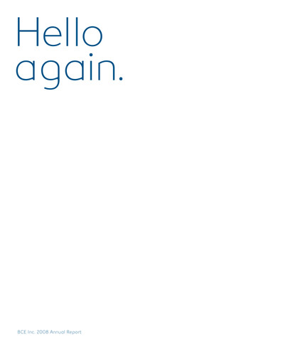 Thumbnail BCE Annual Report 2008